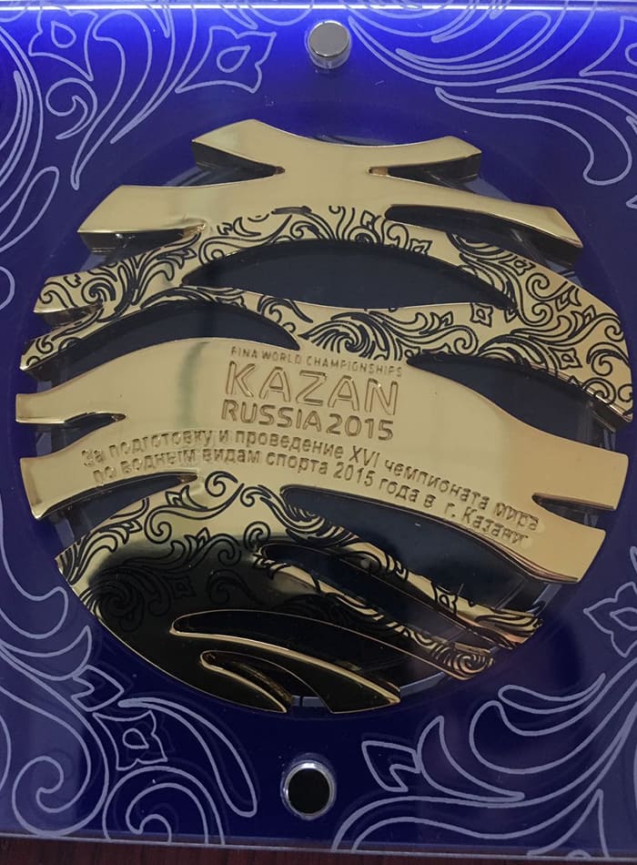Медаль за подготовку и проведение XVI чемпионата мира по водным видам спорта 2015 года в г.Казани